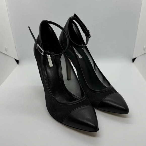 BCBG generation Cynthia black leather mesh pump - Picture 1 of 9